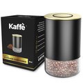 Kaffe Coffee Storage Container - Round - Black/Gold - 8oz KF3030G